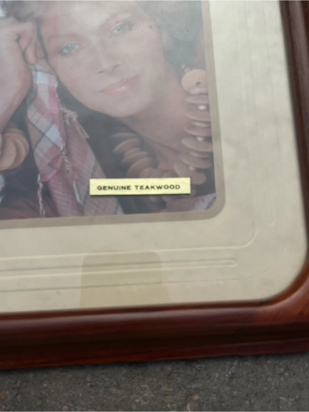Vintage Feto International Genuine Teakwood Collage Photo Frame 6 Opening, 16×16